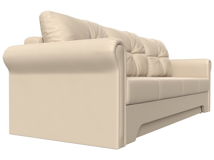 Прямой диван-кровать Европа бежевого цвета (экокожа) - лучшие Прямые диваны в INMYROOM