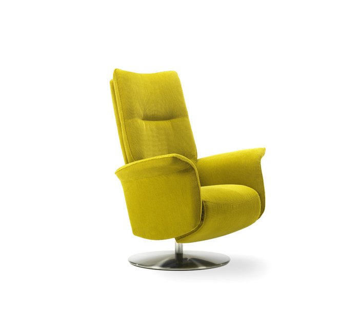 Кресло с механическим реклайнером Aloe желтого цвета - лучшие Интерьерные кресла в INMYROOM