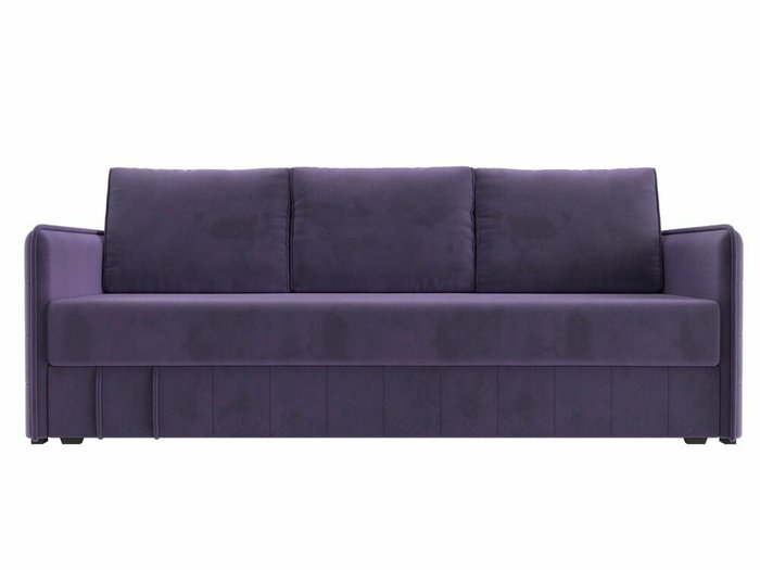Прямой диван-кровать Слим темно-фиолетового цвета с пружинным блоком - купить Прямые диваны по цене 48999.0