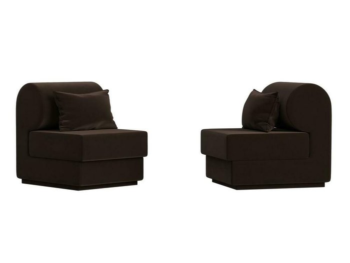 Набор из двух кресел Кипр коричневого цвета - купить Комплекты мягкой мебели по цене 47998.0