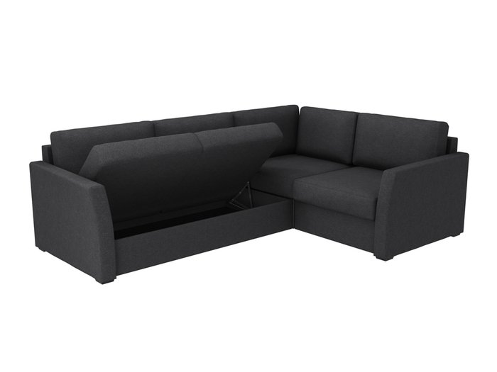 Угловой диван-кровать Peterhof черного цвета - лучшие Угловые диваны в INMYROOM