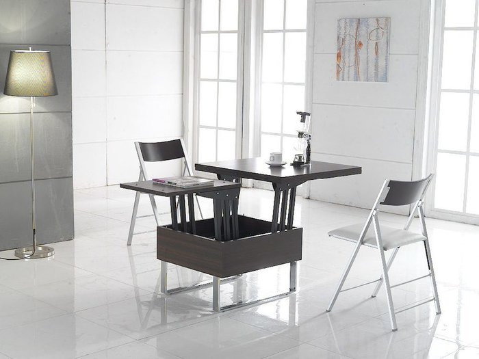 Складной металлический стул цвета венге - купить Обеденные стулья по цене 9600.0