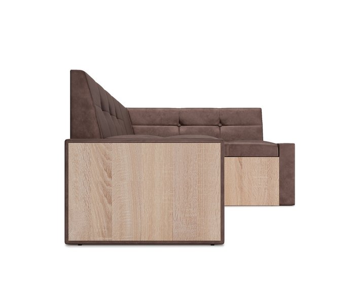  Угловой диван-кровать Таллин M бежево-коричневого цвета правый угол  - лучшие Угловые диваны в INMYROOM