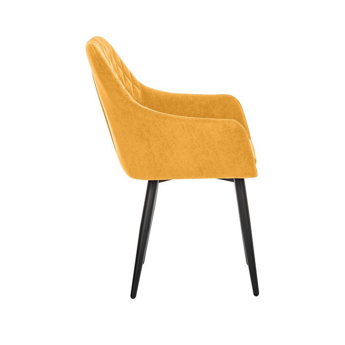 Стул с подлокотниками Слим желтого цвета  - лучшие Обеденные стулья в INMYROOM