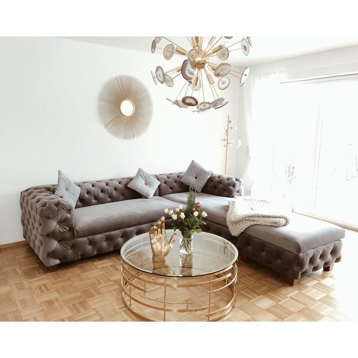 Угловой диван Desire серого цвета - купить Угловые диваны по цене 793000.0
