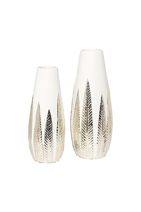 Стеклянная ваза белого цвета - купить Вазы  по цене 2640.0