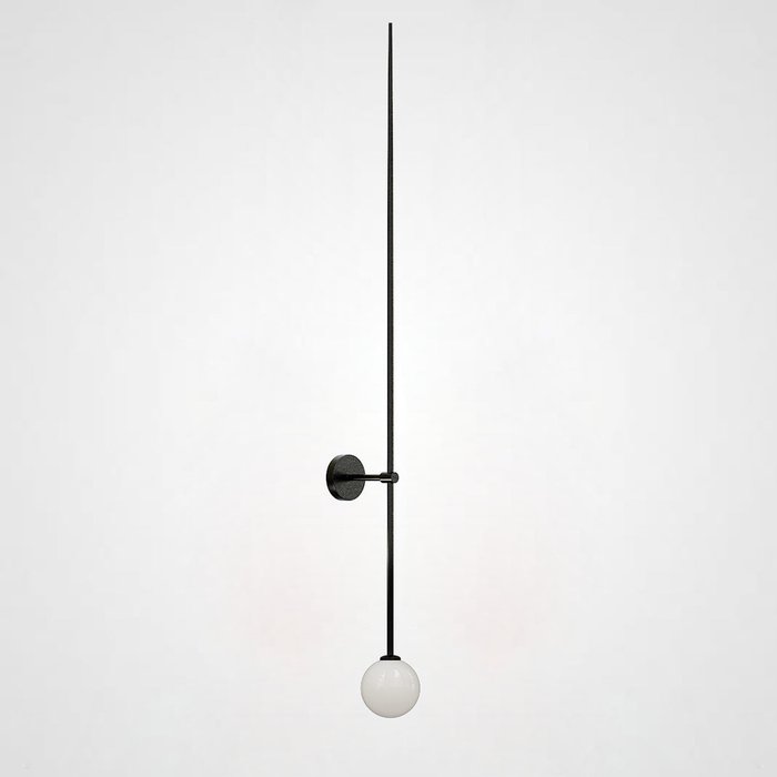 Настенный светильник Lines Ball M черного цвета