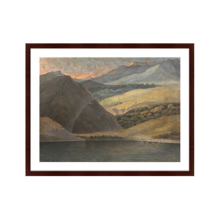 Репродукция картины View on Lake Maggiore at Evening 1781 г. - купить Картины по цене 12999.0