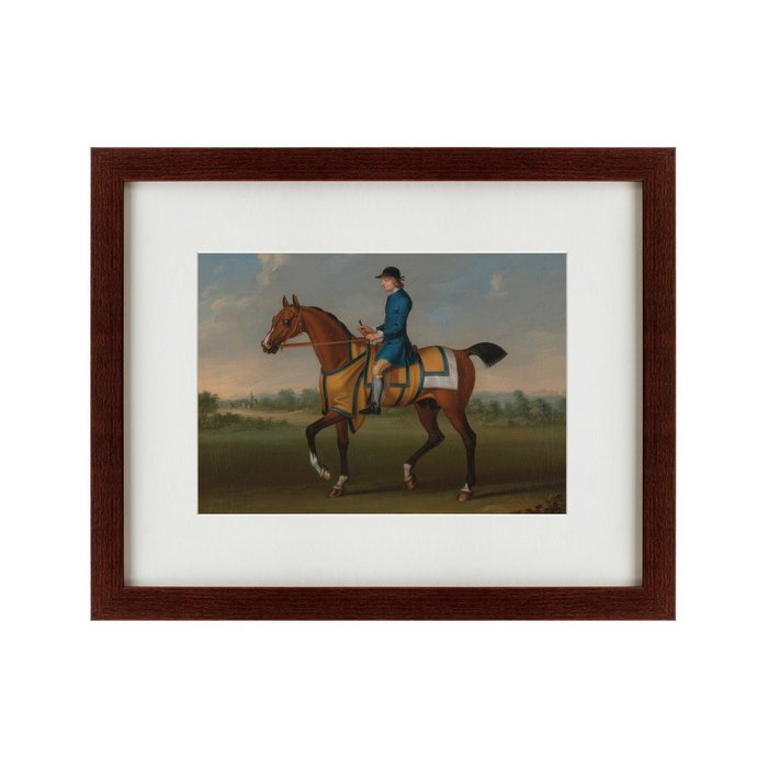 Репродукция картины Bay racehorse with jockey up 1730 г. - купить Картины по цене 4990.0