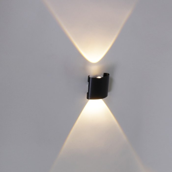 Архитектурный светильник 86831-9.2-002KT LED2*1W BK (металл, цвет черный) - лучшие Настенные уличные светильники в INMYROOM Архитектурный светильник 86831-9.2-002KT LED2*1W BK (металл, цвет черный) - лучшие Настенные уличные светильники в INMYROOM