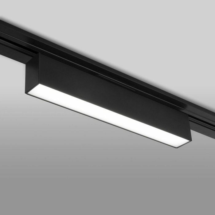 Трековый светодиодный светильник X-Line для однофазного шинопровода черного цвета - лучшие Трековые светильники в INMYROOM