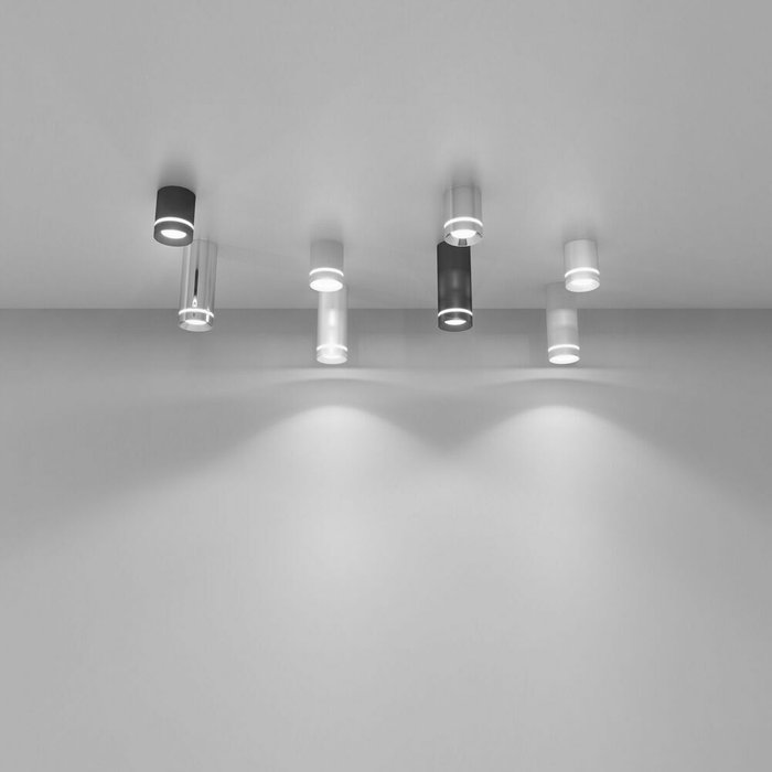 Накладной точечный светильник DLR021 9W 4200K черный матовый Topper - лучшие Потолочные светильники в INMYROOM