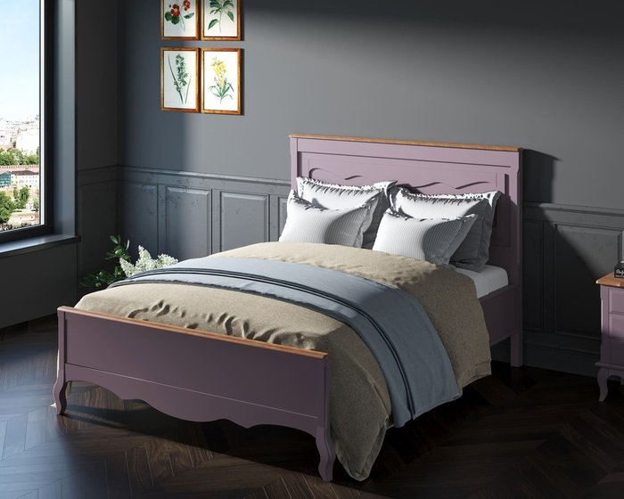 Двуспальные кровать Leontina lavanda 160х200  - лучшие Кровати для спальни в INMYROOM