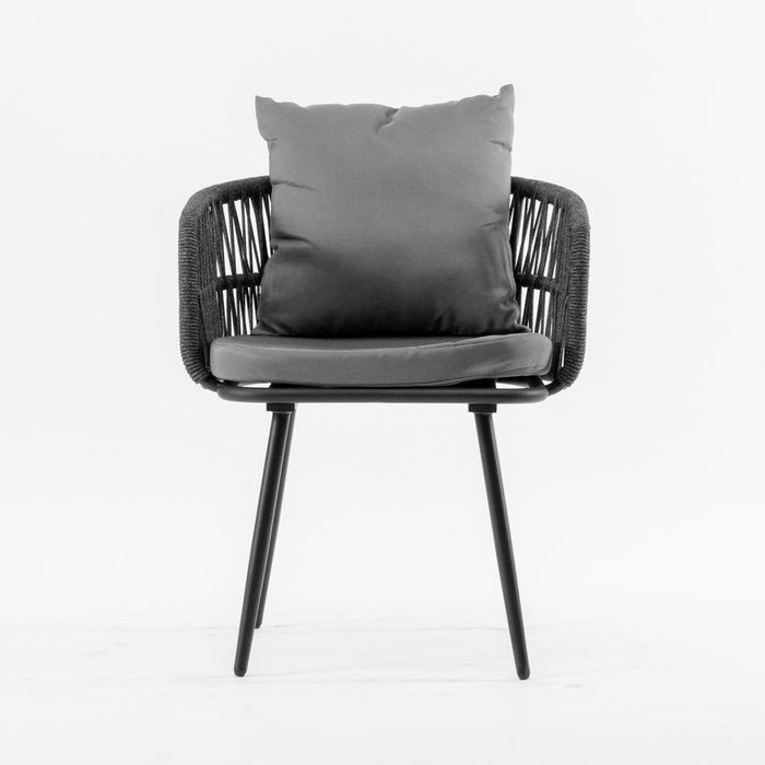 Стул плетеный Ибица серого цвета - купить Садовые стулья по цене 14500.0