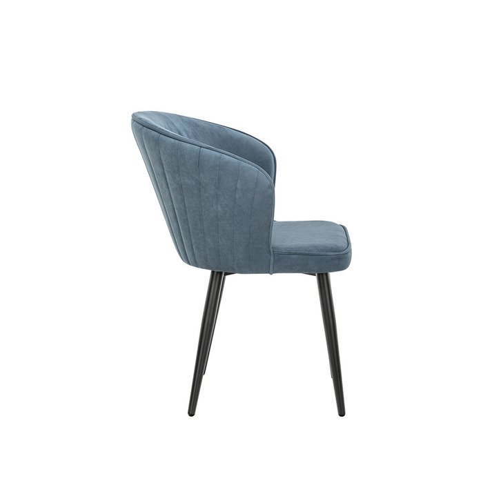 Стул Эшби синего цвета с белыми ножками - лучшие Обеденные стулья в INMYROOM