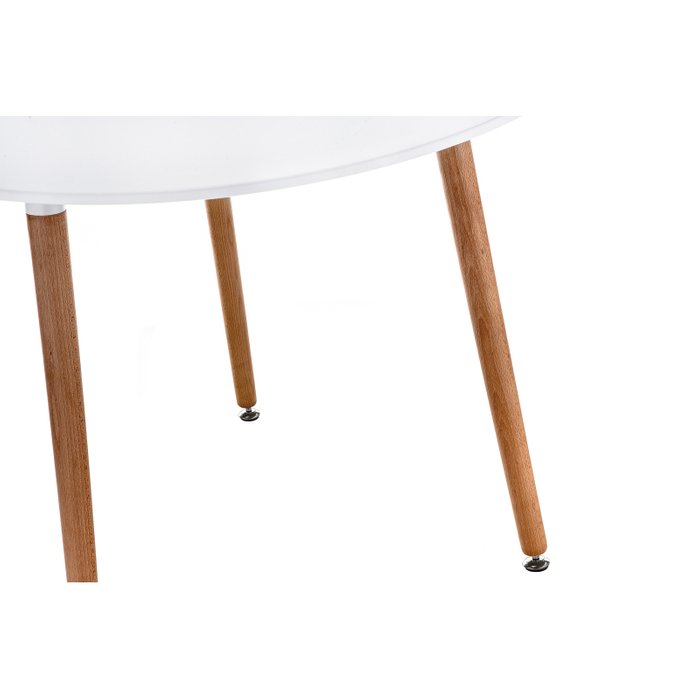 Обеденный стол Lorini белого цвета на деревянных ножках - лучшие Обеденные столы в INMYROOM