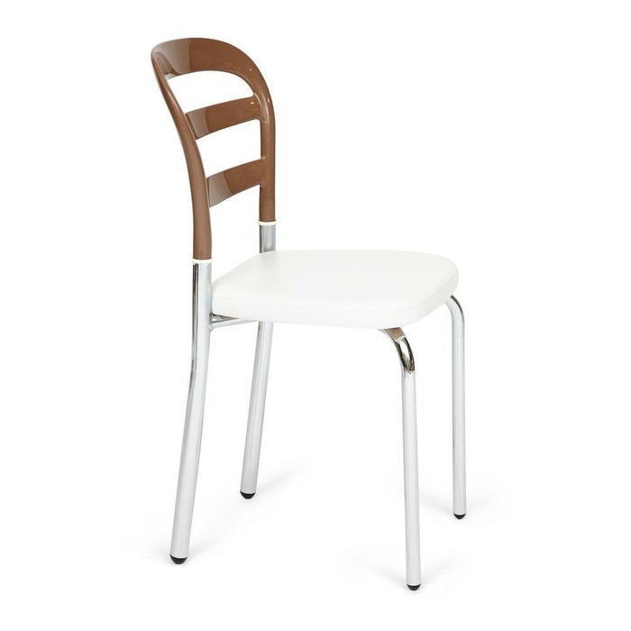 Набор из четырех стульев Izmir бело-коричневого цвета - купить Обеденные стулья по цене 24240.0