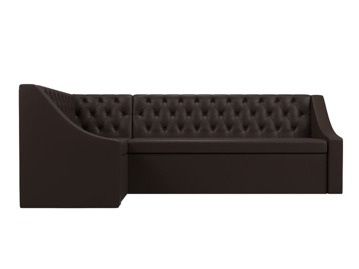 Угловой диван-кровать Мерлин коричневого цвета (экокожа) левый угол - купить Угловые диваны по цене 48999.0