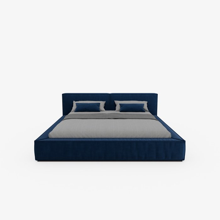 Кровать Terra 200х200 синего цвета с подъемным механизмом - купить Кровати для спальни по цене 154350