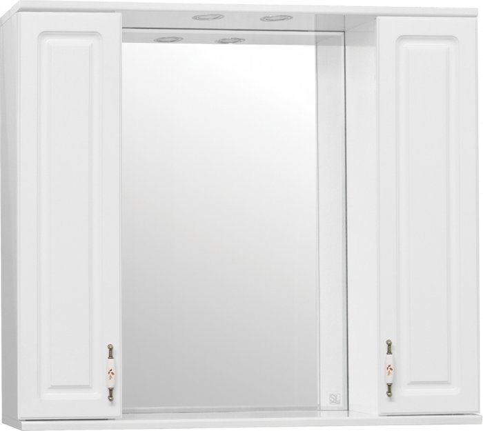 Зеркало-шкаф Олеандр-2 М белого цвета