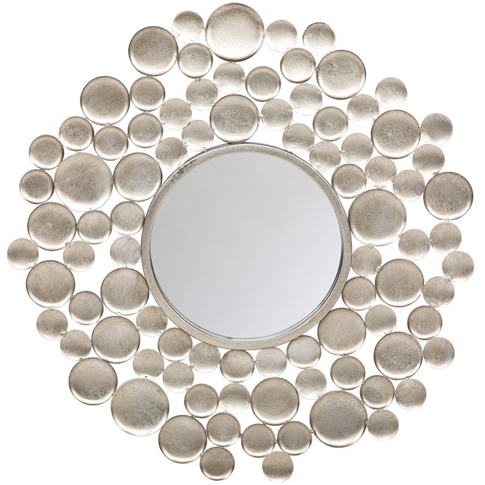 Настенное зеркало Портобелло цвета матового серебра