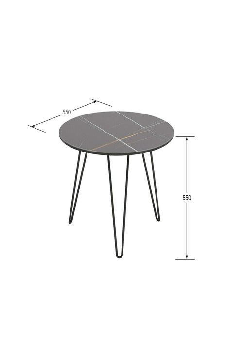 Кофейный стол РИД Glass 530 черного цвета - купить Кофейные столики по цене 8580.0