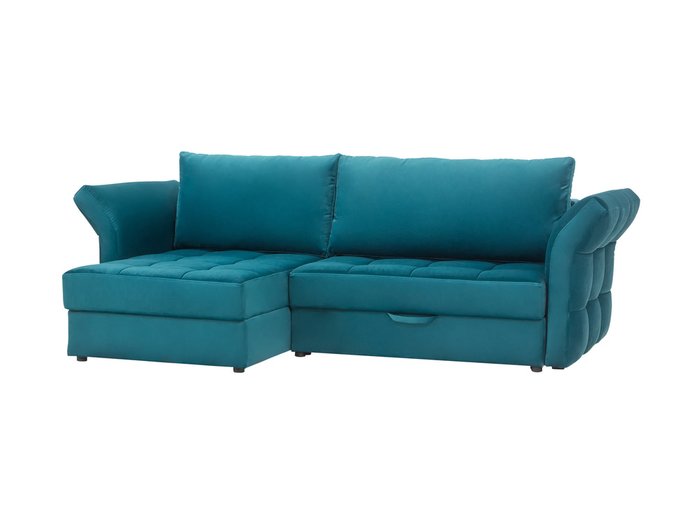 Угловой раскладной диван Wing бирюзового цвета - купить Угловые диваны по цене 73015.0