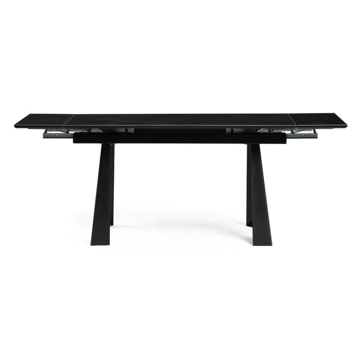Раздвижной обеденный стол Бэйнбрук черного цвета - лучшие Обеденные столы в INMYROOM