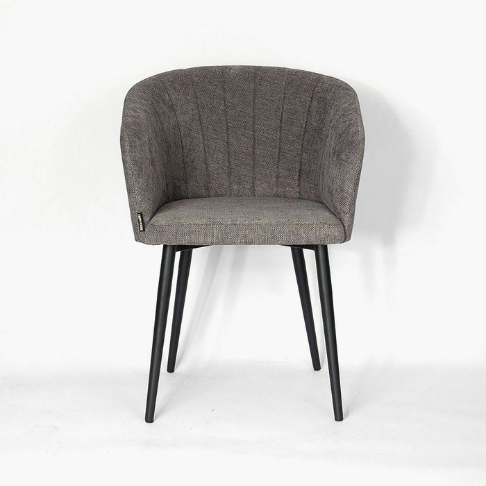 Стул Гарда темно-серого цвета с черными ножками - купить Обеденные стулья по цене 11270.0