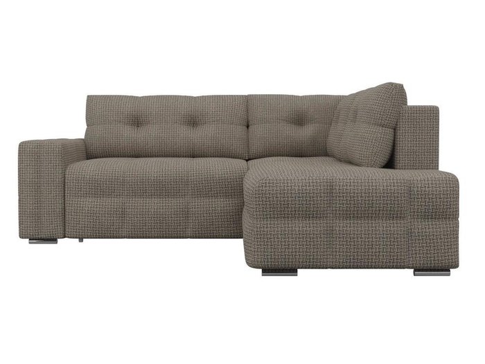 Угловой диван-кровать Леос коричневого цвета - купить Угловые диваны по цене 52390.0