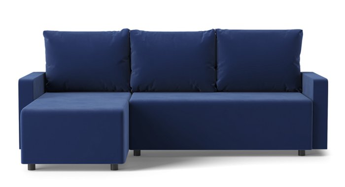 Угловой диван-кровать Винс темно-синего цвета - купить Угловые диваны по цене 34729 Угловой диван-кровать Винс темно-синего цвета - купить Угловые диваны по цене 34729