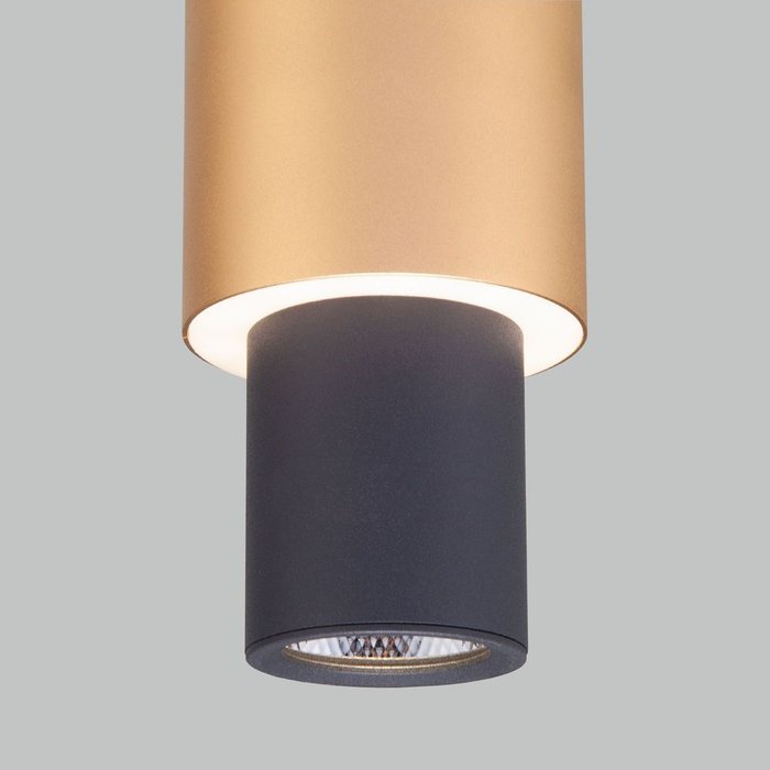 Подвесной светодиодный светильник 50204/1 LED черный/матовое золото Bento - лучшие Подвесные светильники в INMYROOM