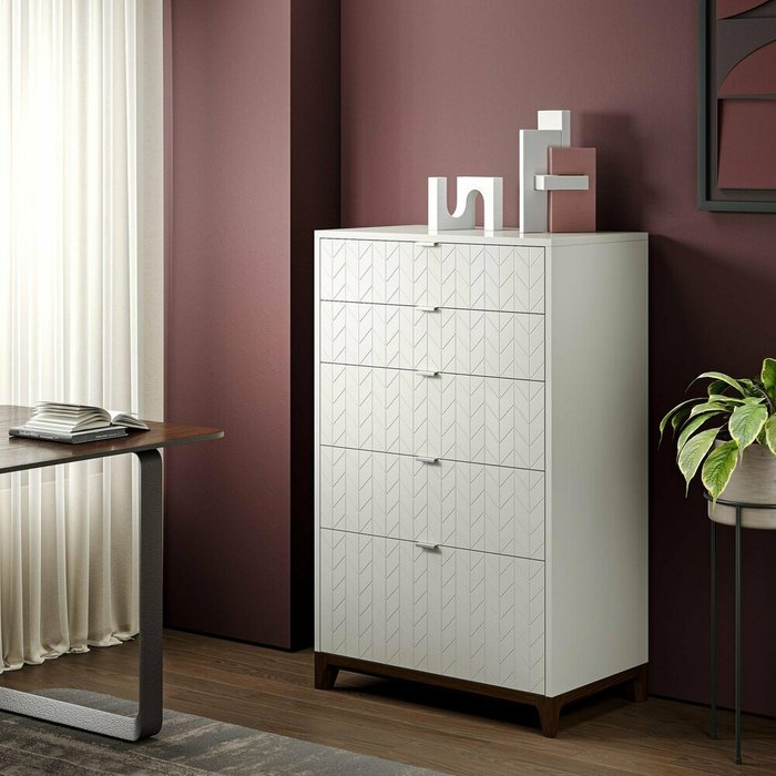 Высокий комод Case CS024 серого цвета - лучшие Комоды в INMYROOM Высокий комод Case CS024 серого цвета - лучшие Комоды в INMYROOM