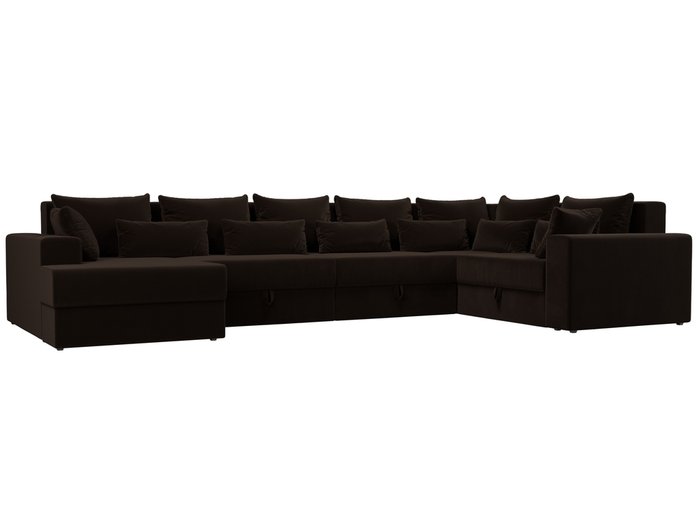 Угловой диван-кровать Мэдисон коричневого цвета правый угол
