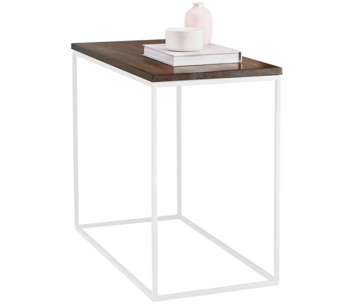  Кофейный столик Брио бело-коричневого цвета - купить Кофейные столики по цене 6990.0