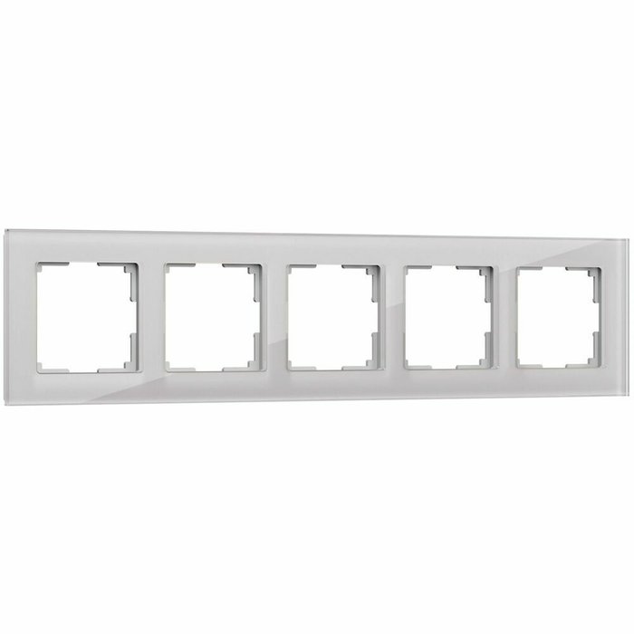 Рамка из стекла на 5 постов Favorit дымчатый W0051117 Рамка из стекла на 5 постов Favorit дымчатый W0051117