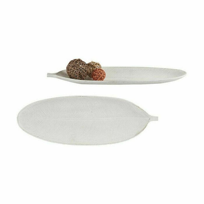 Поднос Белый Деревянный MDF Лист растения 49 x 2,7 x 17,3 cm Декор (6 штук) - купить Подносы по цене 4685.0