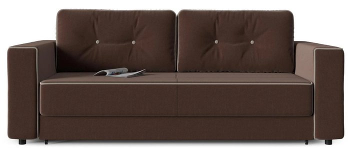 Диван-кровать прямой Принстон (Менли) 03 кабрио коричневого цвета - лучшие Прямые диваны в INMYROOM