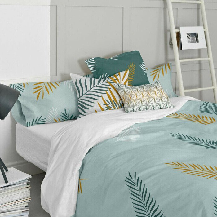 Наволочка Blanc Foliage 60x60 зеленого цвета - лучшие Наволочки в INMYROOM
