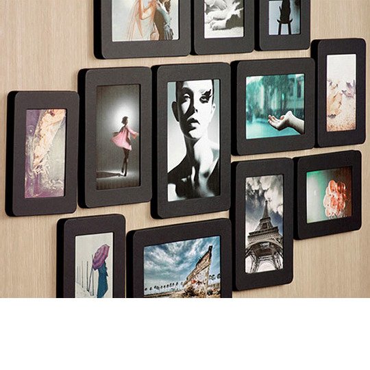 Набор фоторамок 'Sandwich Wall-Deco Black Label 12p' - Black