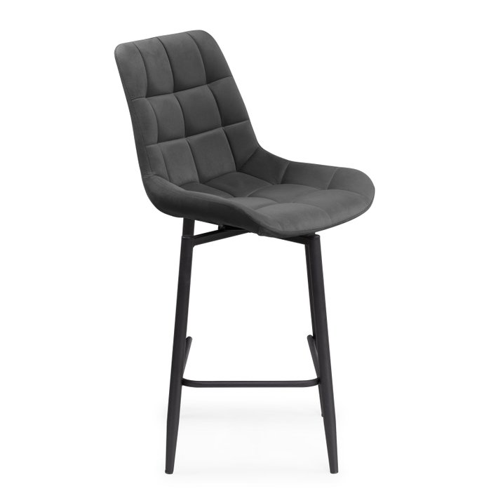 Стул полубарный Алст темно-серого цвета - лучшие Барные стулья в INMYROOM