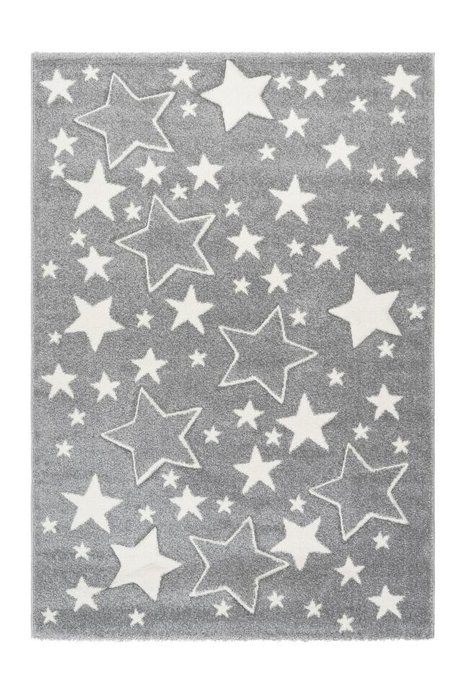 Детский ковер Amigo Stars Silver серого цвета 80х150 Детский ковер Amigo Stars Silver серого цвета 80х150