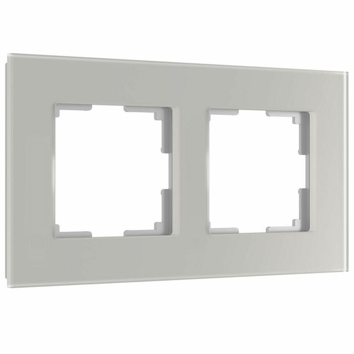 Рамка из стекла на 2 пост Senso дымчатый soft-touch W0023117 Рамка из стекла на 2 пост Senso дымчатый soft-touch W0023117