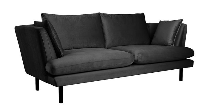 Диван Djun темно-серого цвета - купить Прямые диваны по цене 69900.0