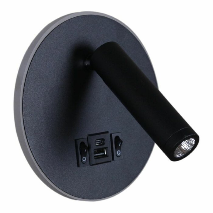 Спот 86203-9.2-001KT LED12W+USB BK (металл, цвет черный) Спот 86203-9.2-001KT LED12W+USB BK (металл, цвет черный)