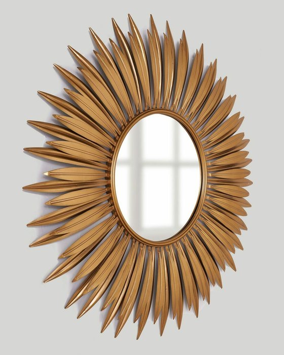 Настенное зеркало Кимберли в раме золотого цвета - купить Настенные зеркала по цене 28119.0