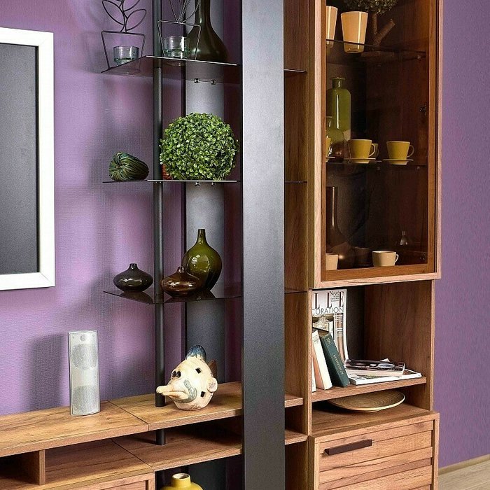 Шкаф для посуды Nature коричневого цвета - лучшие Шкафы витринные в INMYROOM