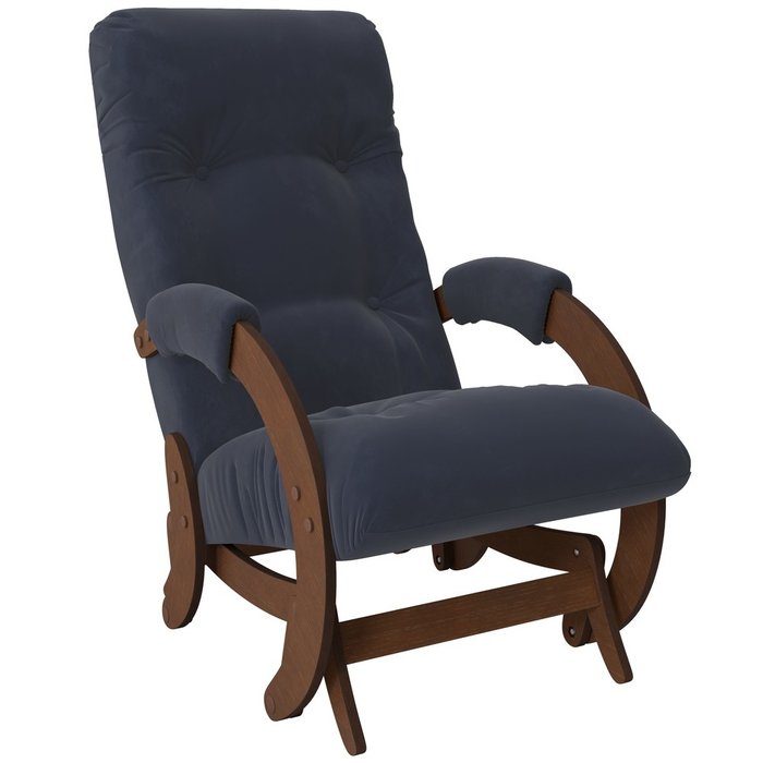 Кресло-глайдер Модель 68 с обивкой синего цвета
