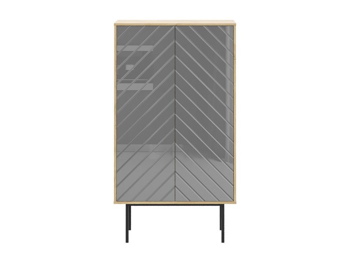 Шкаф Boho с зеркальным фасадом темно-серого цвета - купить Комоды по цене 47500.0