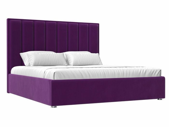 Кровать Афродита 160х200 с подъемным механизмом фиолетового цвета
